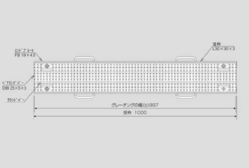 みぞぶた 細目 M8用ボルト固定(ゴム無)