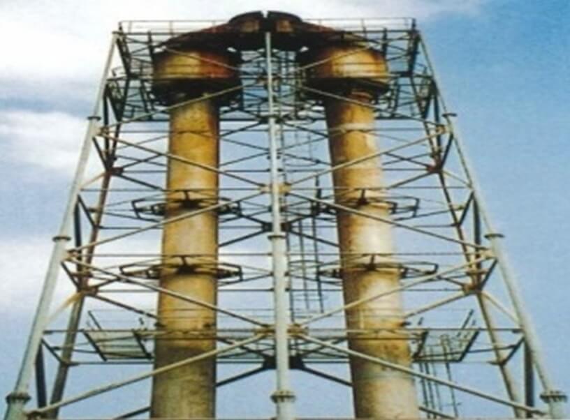 ディーゼル発電用煙突