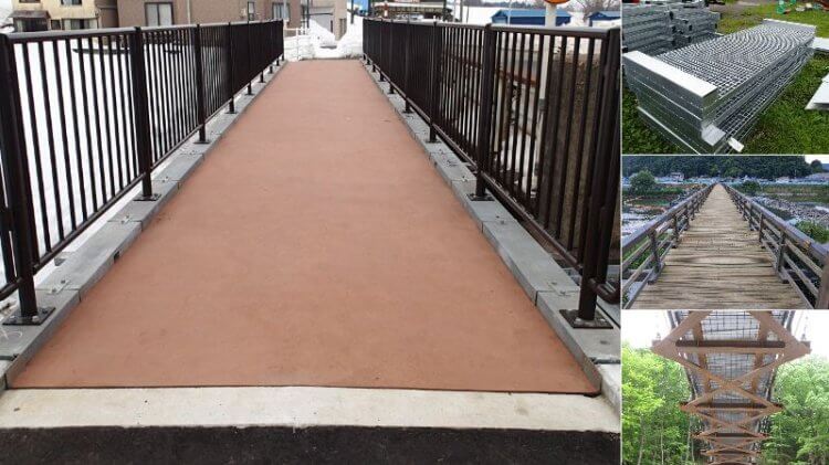 歩道橋用グレーチング床版