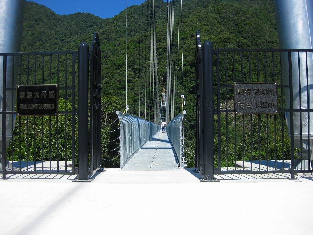 吊り橋 の 床板グレーチング の使用実績